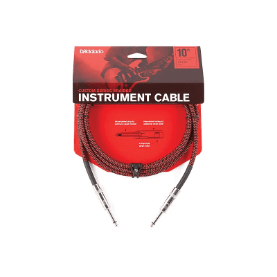 D'Addario	PW-BG-20 Planet Waves Braided 1/4" TS Straight Instrument Cable - 20'