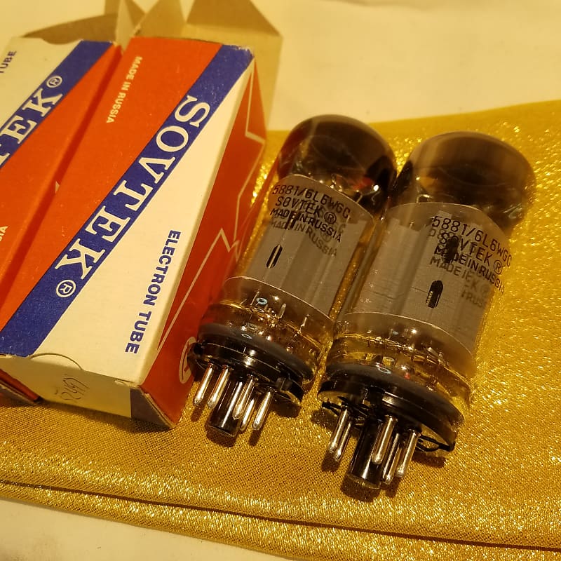 Sovtek Matched Pair (2) 5881 6L6WGC tNOS AT1000 TESTED Vacuum