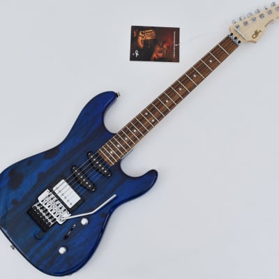 G&L USA Invader Spalted Alder Top Electric Guitar in Clear Blue. Brand New! for sale