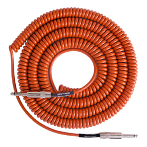 Lava Cable Retro Coil Instrument Cable 20' Straight to Straight Orange