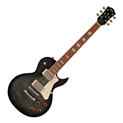 Cort CR250 TBK Classic Rock Series Single Cutaway Flame Maple Top HH Trans Black for sale