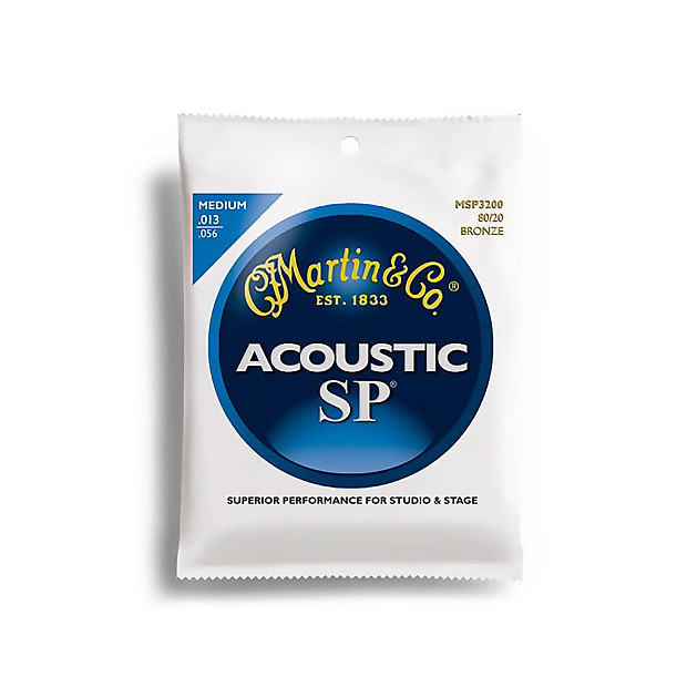 Martin MSP-3200 SP 80/20 Bronze Medium Acoustic Strings image 1