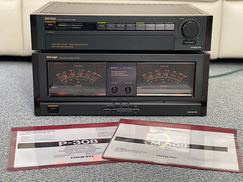 Onkyo Integra M-508 Amplifier & Integra P-308 Preamplifier | Reverb