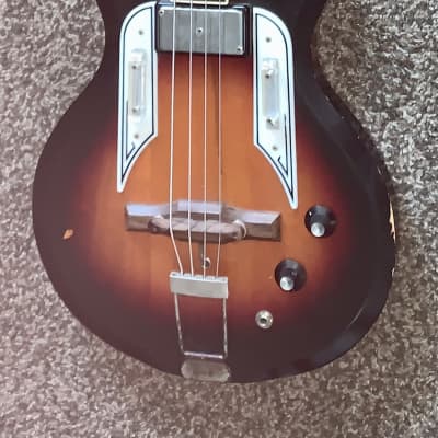 Vintage 1960s Airline Pocket bass electric guitar made In the usa for sale