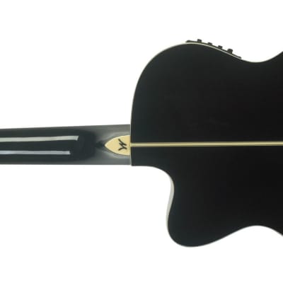 Washburn Festival Series Model EA10B Black Acoustic Electric Petite Jumbo Guitar image 2