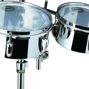 Tama MT810ST Steel Mini-Timbales 8" / 10" 2pc Set w/ Holder and Clamp