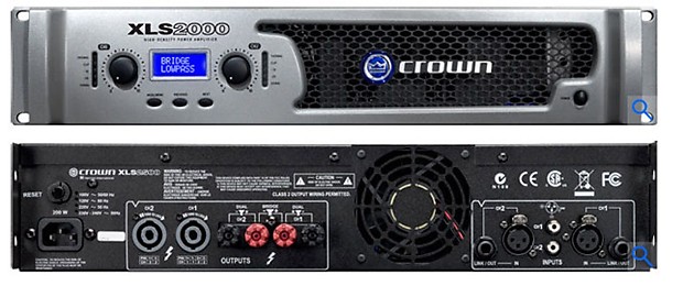 Crown XLS-2000 Power Amplifier 2100W X-Over & Limiter 11lbs