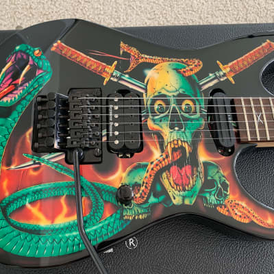 ESP Skulls & Snakes George Lynch Signature 1986 - Present - Black with Skulls & Snakes Graphic image 12