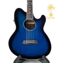 Ibanez Talman TCY10E Acoustic-Electric Guitar - Transparent Blue Sunburst High Gloss