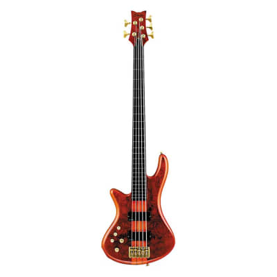 Schecter Stiletto Studio-5 5-String Left Handed Bass - Honey Satin - B-Stock image 2