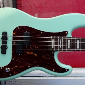 Fender / Warmoth FRANKENSTEIN PJ bass  Surf Green with Wenge neck block inlays image 4