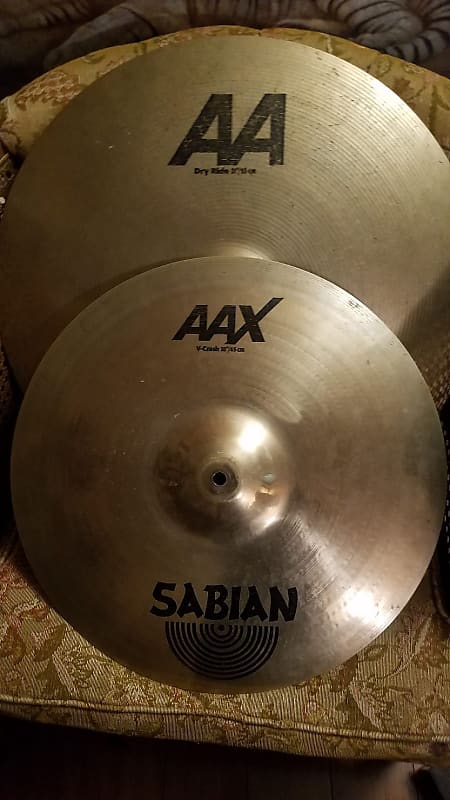 Sabian AA 21" Dry Ride And 18" V Crash Cymbals image 1