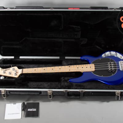 2019 Ernie Ball Music Man Stingray Short Scale Bass Black Ultramarine Blue for sale