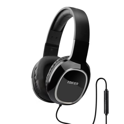 Edifier M815 Over-the-ear Headphones with Mic and Volume Control - Single Plug - Black image 1