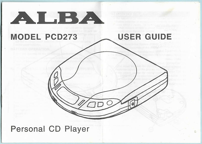 Alba Personal CD Player, Model PCD273 User Guide Reverb UK