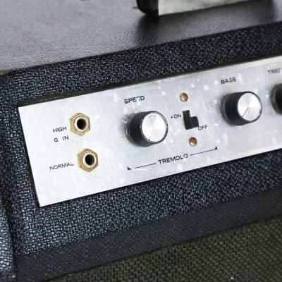 1965 Guild Thunder 1 Model T1-12 Black Vintage Electric Guitar Amplifier 12” Speaker Small Tube Combo Amp image 8