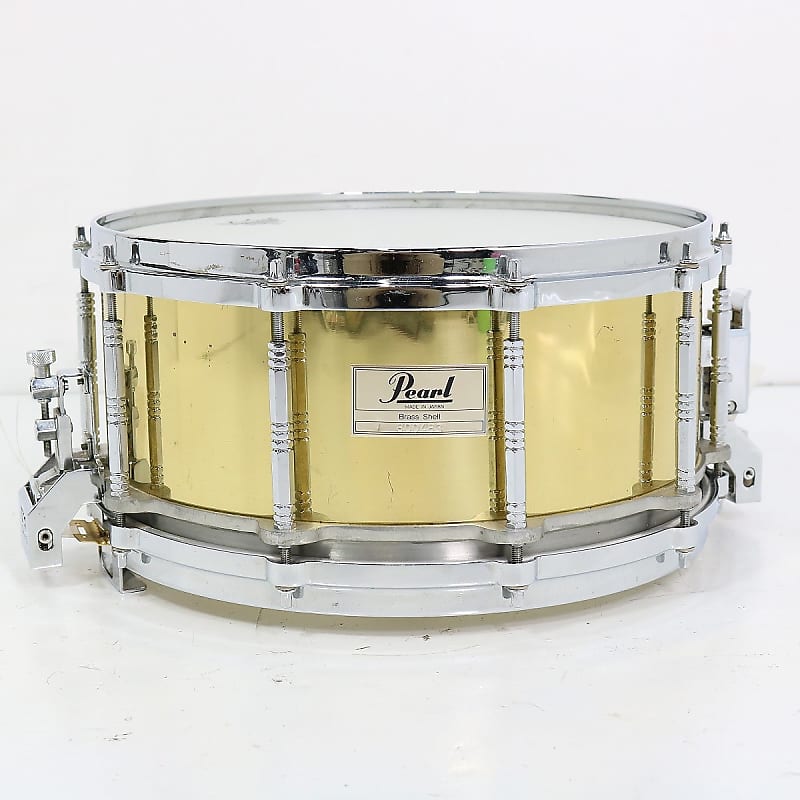 Pearl B-914D Free-Floating Brass 14x6.5" Snare Drum (1st Gen) 1983 - 1991 image 2