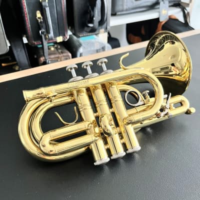 Carol Brass CPT-4000-YLS-C-S C Pocket Trumpet with Satin Finish
