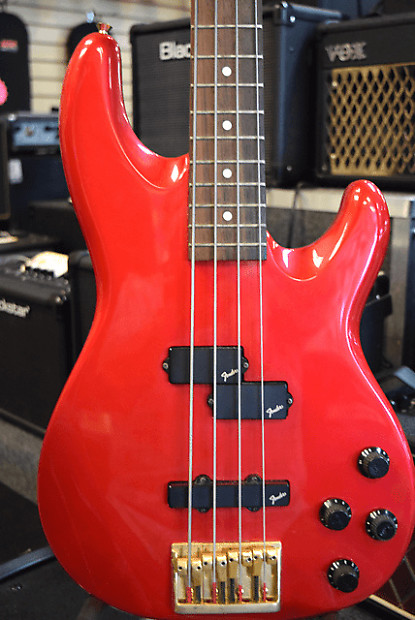 Fender Precision Bass Lyte 199 Frost Red w/case MIJ Japan