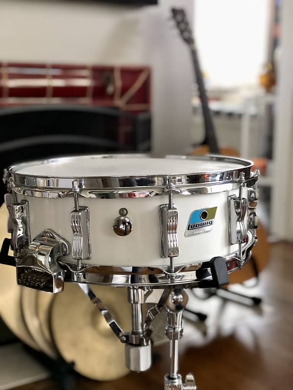 Ludwig White Cortex Snare Drum 5x14