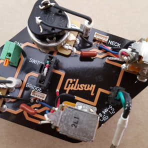 Gibson PCB board with pots and jack quick connect wiring harness image 2