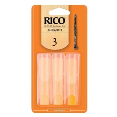 Rico by D'Addario #3 Bb Clarinet Reeds - 3 pack image 2