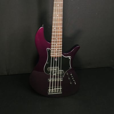 F Bass VF5-PJ Gloss Candy Plum, Ash Body 5 String Bass with Bag image 3