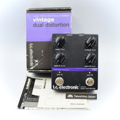 TC Electronic Vintage Dual Distortion With Original Box Guitar Effect Pedal for sale