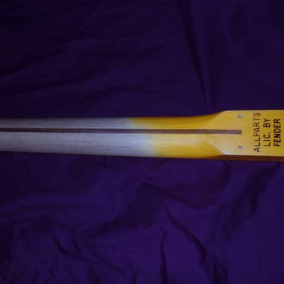 1950s hand finished relic vintage 22 fret 12 Allparts Fender Licensed Stratocaster maple neck image 4