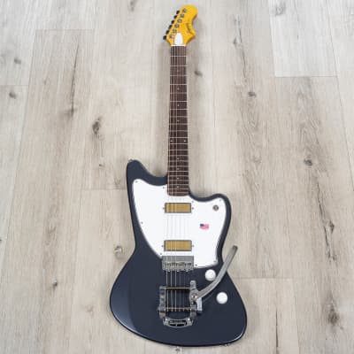 Harmony Standard Silhouette Bigsby Guitar, Rosewood Fretboard, Slate image 3