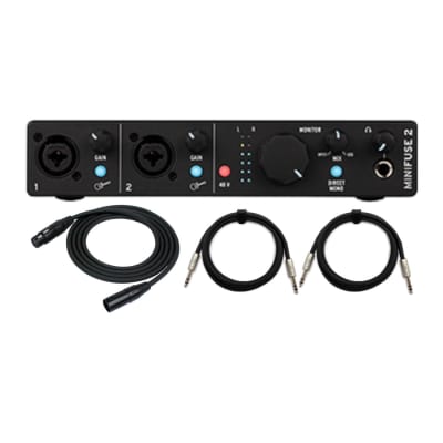 Motu M2 2x2 USB-C Audio Interface with XLR-XLR Cable Bundle 839128006119