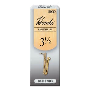 Rico RHKP5BSX350 Hemke Baritone Saxophone Reeds - Strength 3.5 (5-Pack)