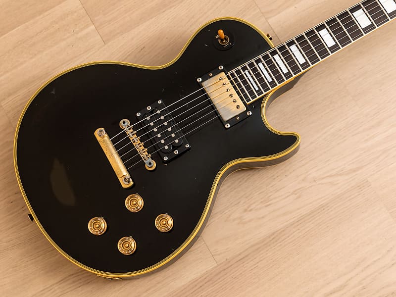 1980s Burny RLC-60 Custom Black Beauty Vintage Electric Guitar