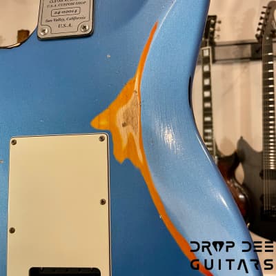 Schecter USA Custom Shop Nick Johnston Traditional Electric Guitar w/ Case-Lake Placid Blue over 3-Tone Sunburst (Heavy Relic) image 21