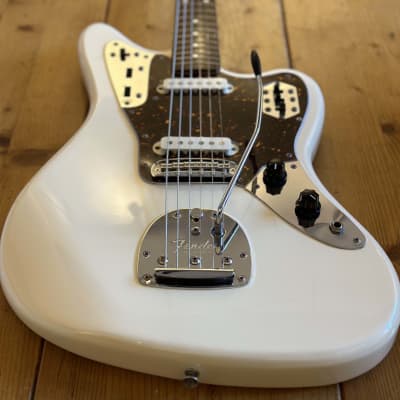 Fender Rare Mid 80's Jaguar 1966 Reissue Very Rare FujiGen MIJ E-Serial  Aged Olympic White | Reverb