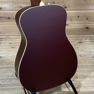 Fender Malibu Player Acoustic Guitar - Burgundy Satin image 4