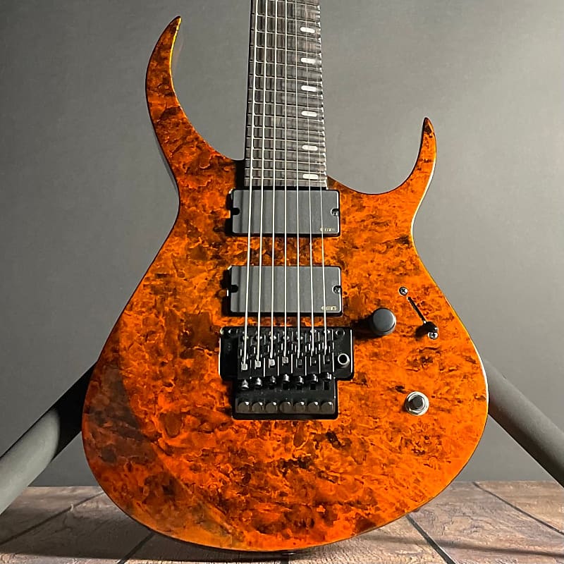 Ormsby RC-One 7-String, Rusty Cooley w/OHSC- Orange Marblizer (2021) |  Reverb