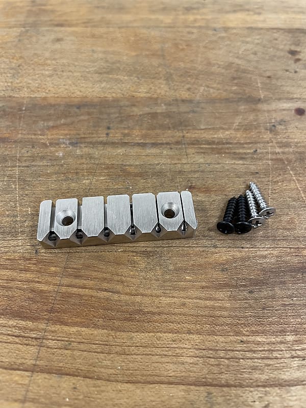 Rare Brushed Nickel Wilkinson USA Made Roller Nut Fits Fender Jeff