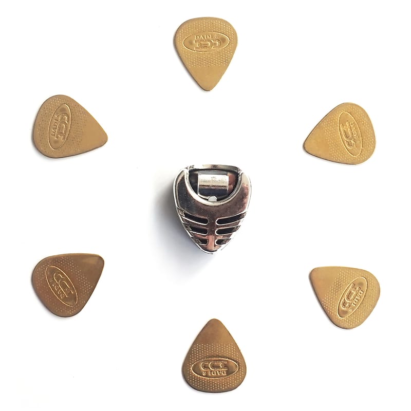 6x Extra Grip Bronze Metal Guitar Picks Plectrums Dadi Reverb UK