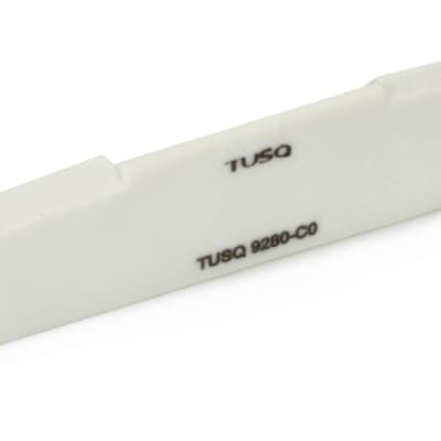Graph Tech PP-1100-01 TUSQ Traditional Style Bridge Pin Set - White with No Dot (set of 6)  Bundle with Graph Tech PQ-9280-C0 TUSQ Compensated Acoustic Guitar Saddle - 2-7/8" Long x 1/8" Wide image 2