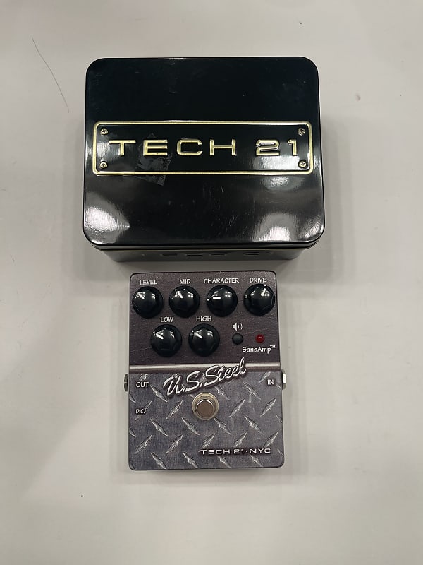Tech 21 NYC U.S. Steel Distortion SansAmp Character Series Guitar Effect  Pedal