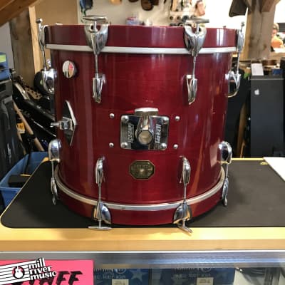 Gretsch Stop Sign Badge Drum Kit (1972-1979) 12", 13", 14", 18" Berry Red Stain with Humes and Berg Fibre Cases for 12,14, 18 image 11