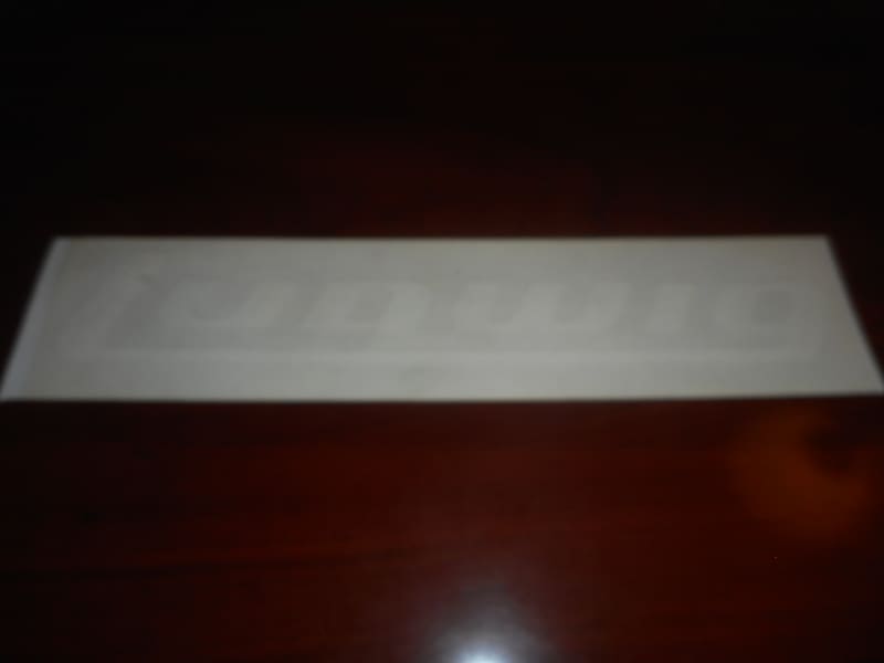 Genuine Ludwig 2" x 10" Bass Drum Logo Sticker WHITE, Reverb