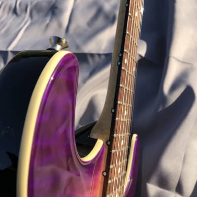 *SPECIAL* Ernie Ball Music Man Steve Morse Y2D Hardtail Purple Sunset Quilt *One of a Kind* image 5