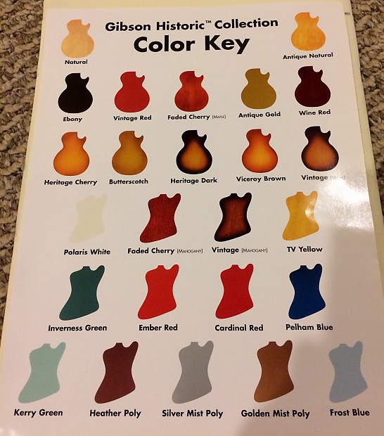 Gibson sg color shop chart
