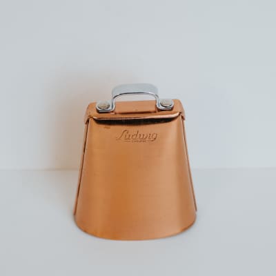 Ludwig Gold Tone 5in 1960-1970s Copper Cowbell image 2