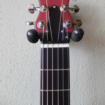 Brand New Journey OF660 Overhead Carbon Fiber Acoustic/Electric Travel Guitar - Maroon Matte image 2