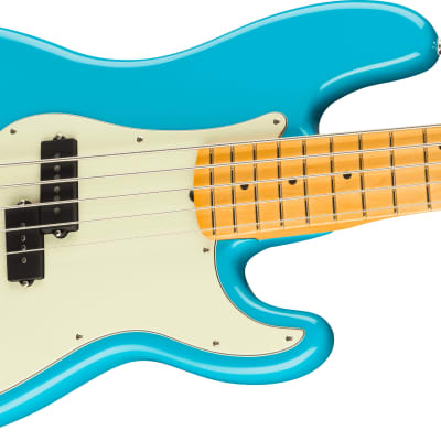 Immagine FENDER - American Professional II Precision Bass V  Maple Fingerboard  Miami Blue - 0193962719 - 4