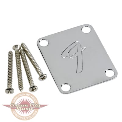 Fender 099-1448-100 Vintage-Style 4-Bolt Neck Plate with F