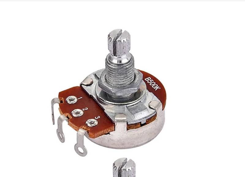 B500K ohm Guitar Pot 24mm Dia / 15mm Shaft Tone Volume Reverb